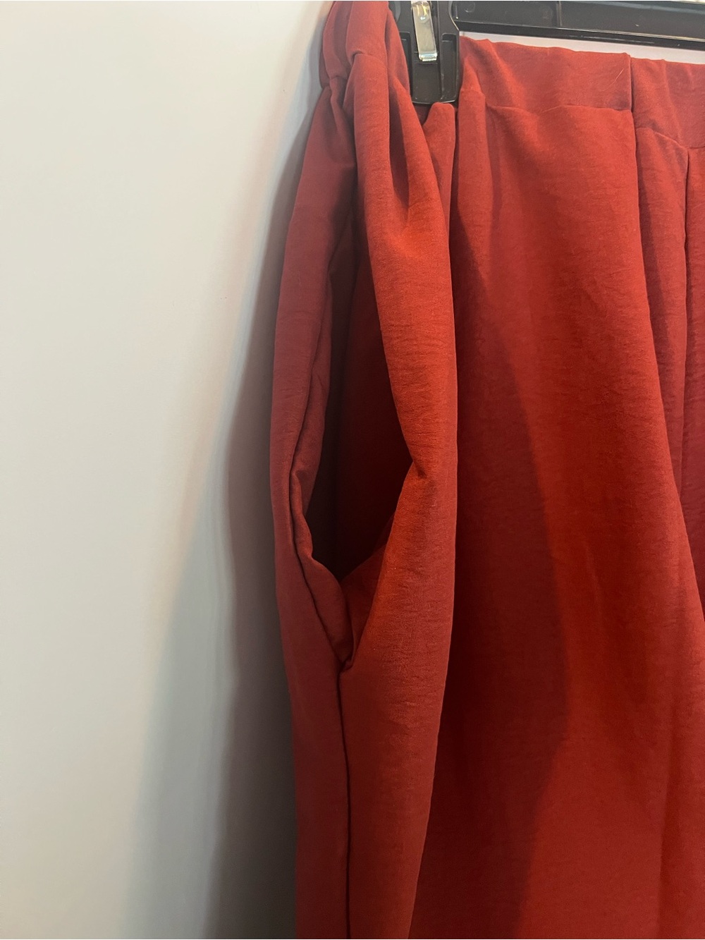 Women's Rust Red Relaxed Jogger Pants - Picture 2 of 6